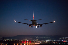 伊丹空港　千里川　夜景