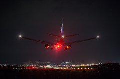 伊丹空港　千里川　夜景