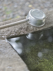 手水舎にて