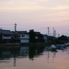 知らない町の夕日