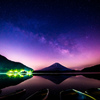 湖畔から星空を望む #1
