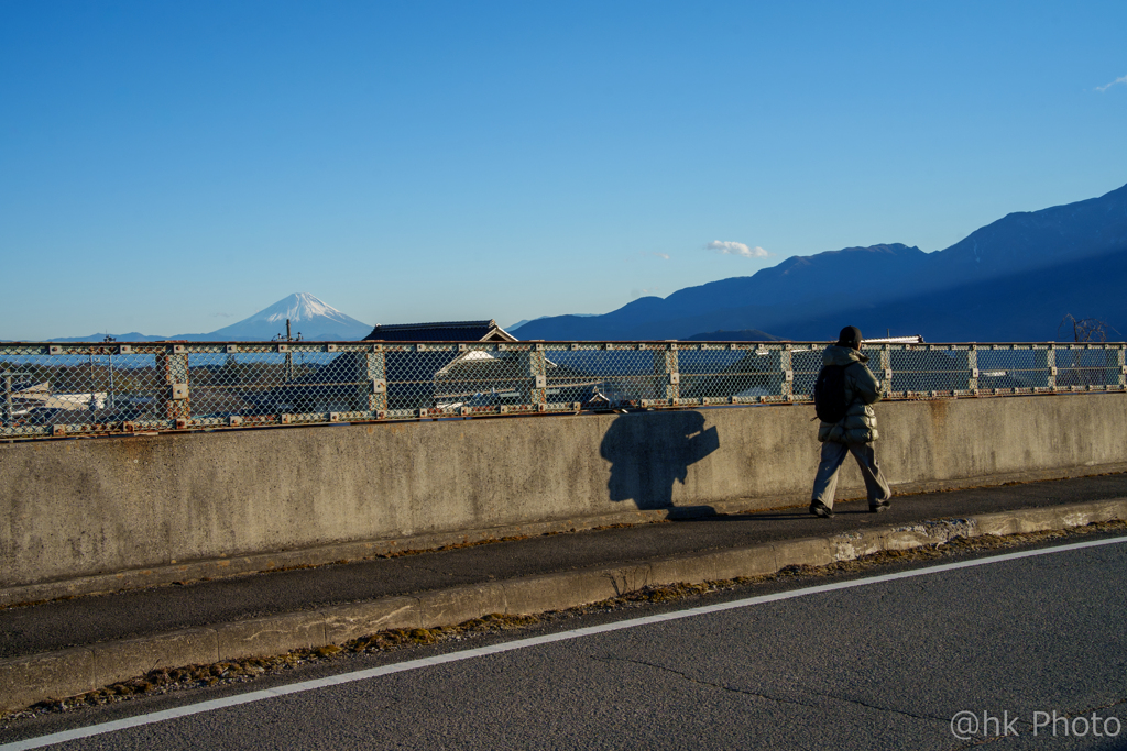 彼女と富士山