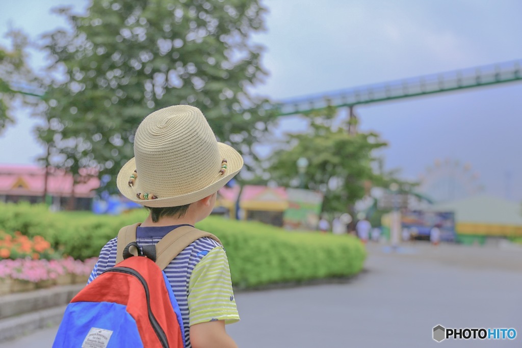 夏の遊園地