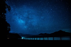支笏湖の星空