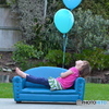 青のソファと風船
