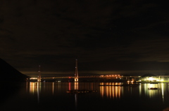 夜の多々羅大橋