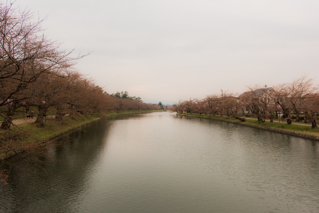 弘前桜祭り準備期間中　船がいない！！
