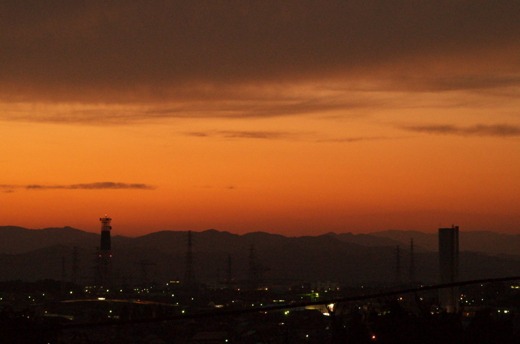 今日の夕景