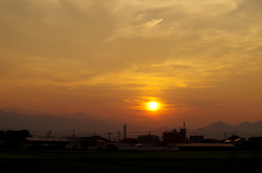 夕日