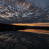多摩湖の夕景