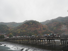 雨の嵐山