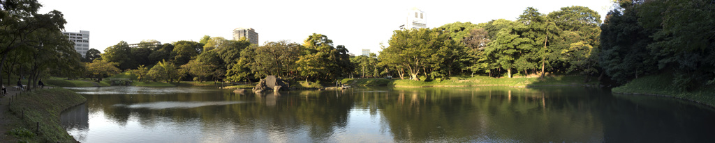 小石川後楽園のパノラマ