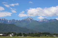 安曇野からの常念岳