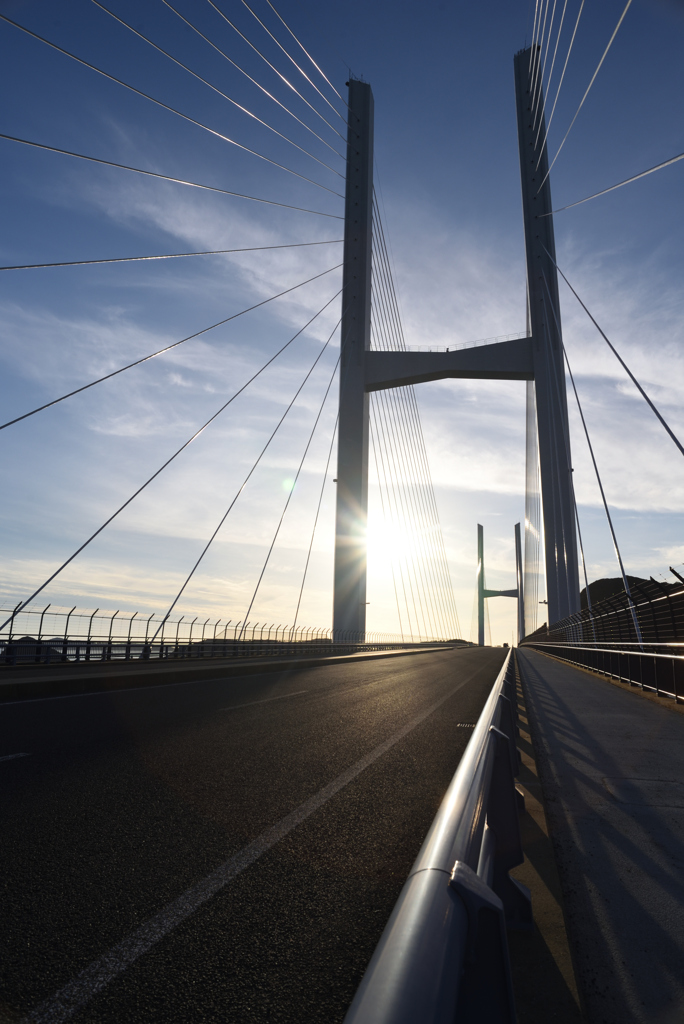 夕刻の大橋　いそごう