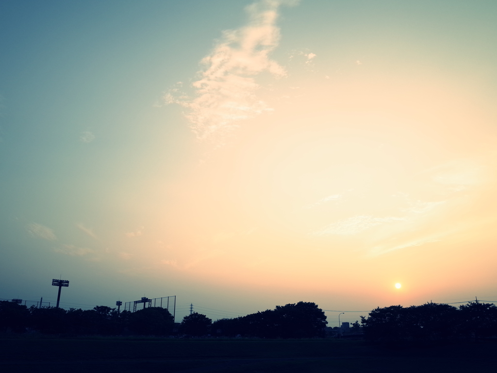夏の夕暮れ