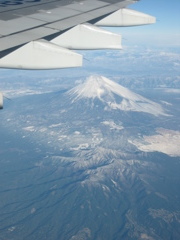 機内から富士山