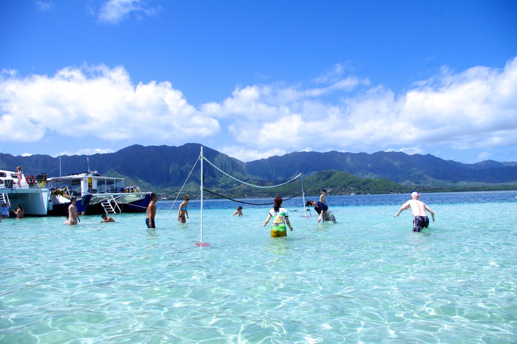 Sand bar でビーチボール