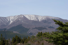 残雪の磐梯山