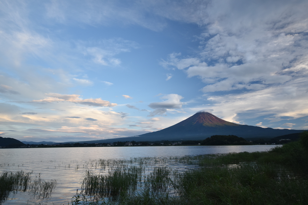 夕暮れの富士