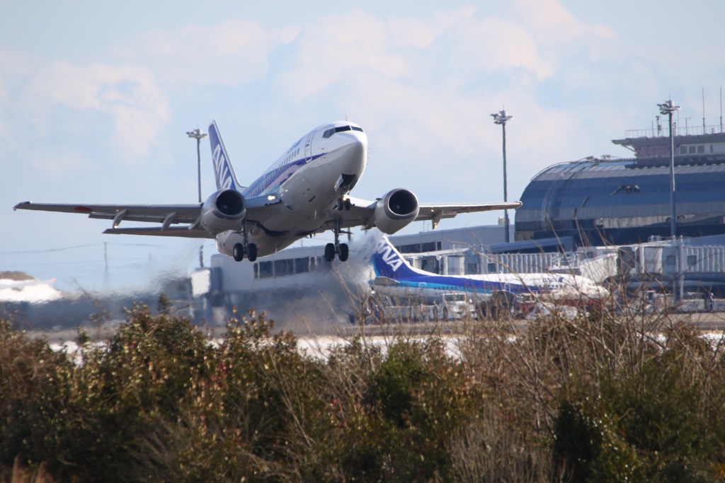 仙台空港離陸