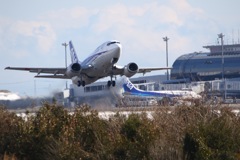 仙台空港離陸