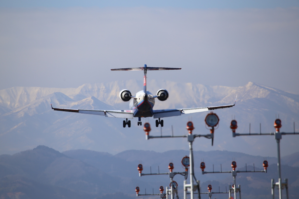 仙台空港と蔵王