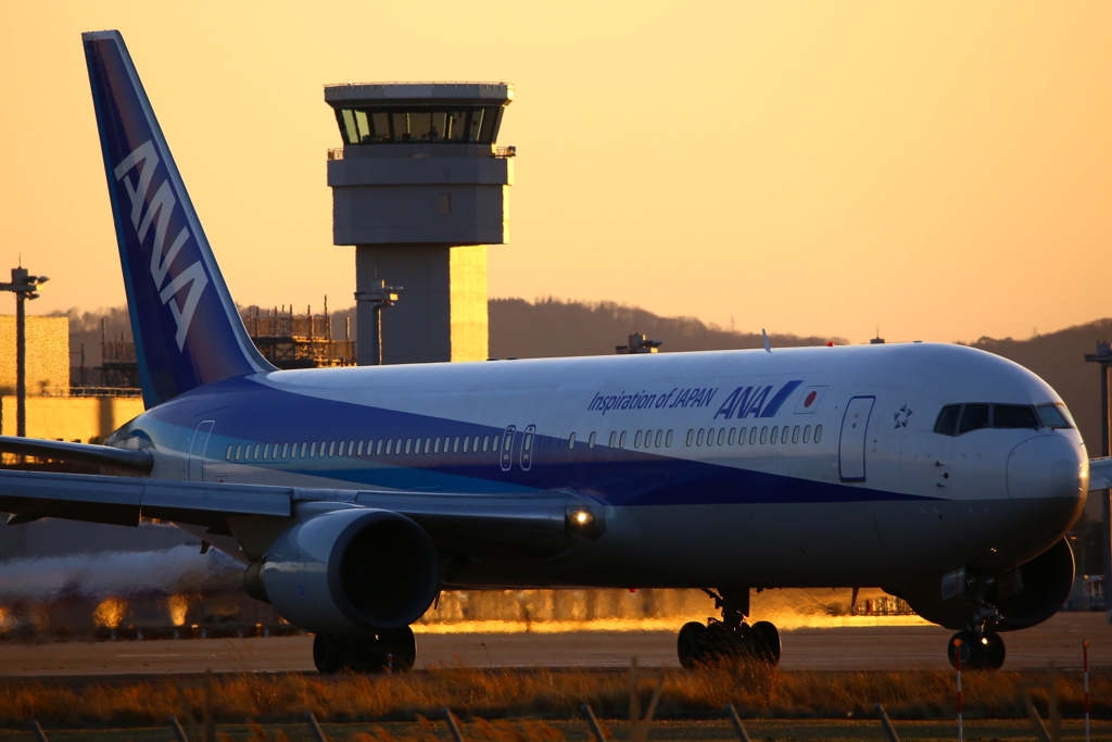 仙台空港 夕焼け