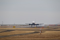 仙台空港 着陸