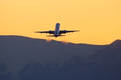 仙台空港 夕焼け