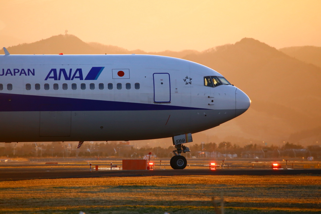 仙台空港 夕焼け