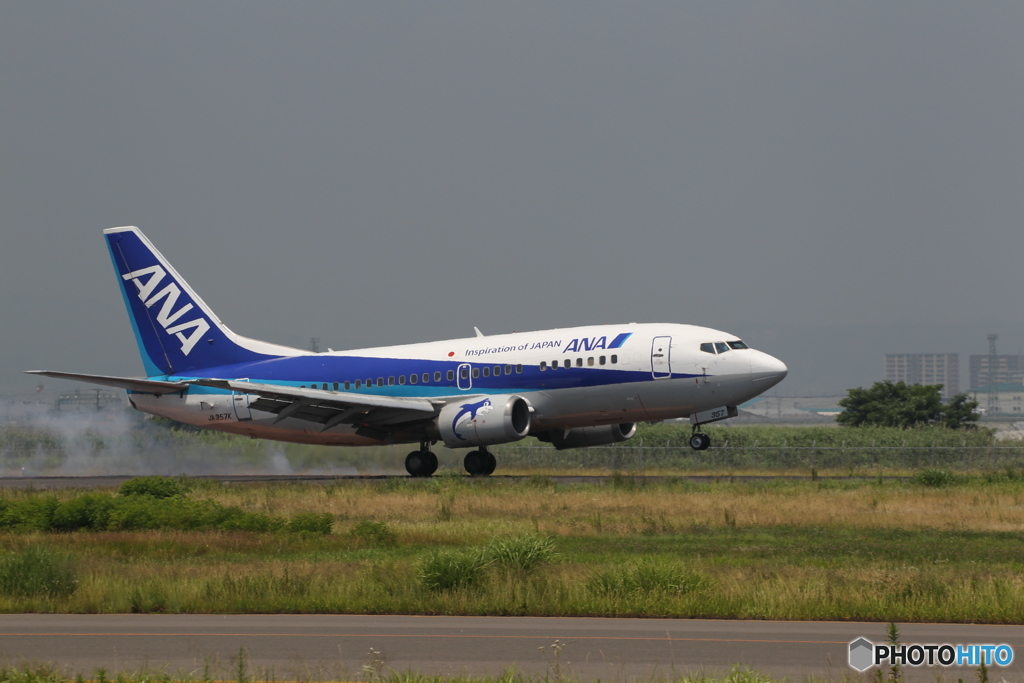 仙台空港　着陸