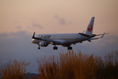 仙台空港の夕焼け