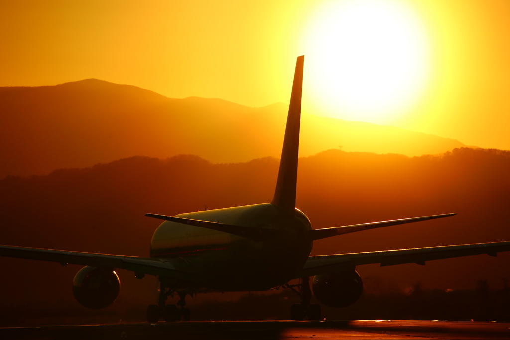 仙台空港 夕焼け