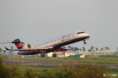 仙台空港  夕陽を浴びて