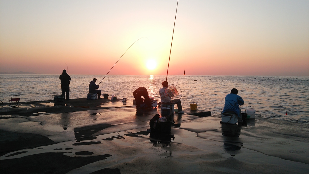 夜明けの釣り場