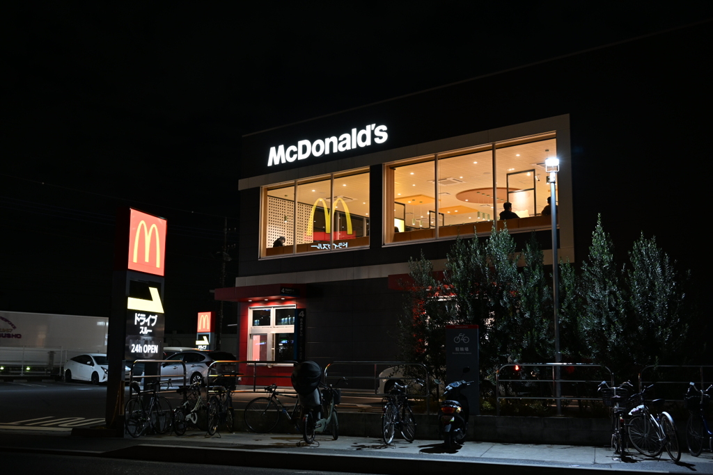 24時間明るい場所