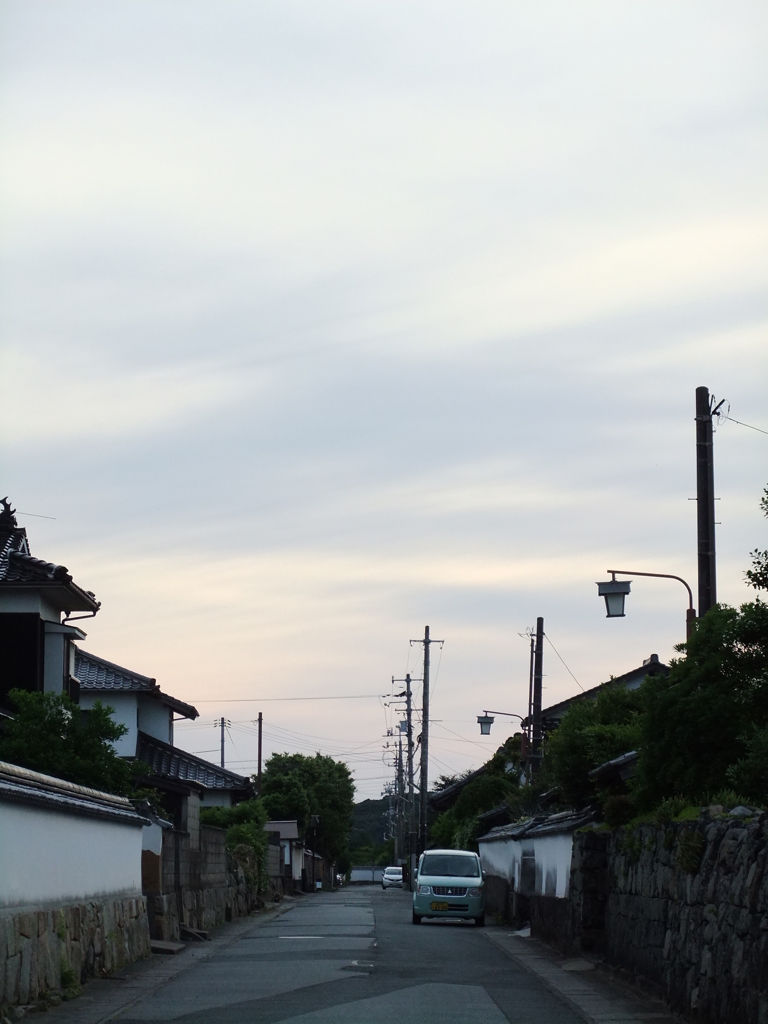 夕方の道