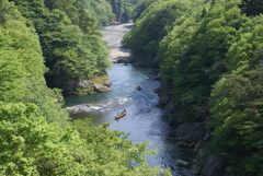 鬼怒川ライン下りの船