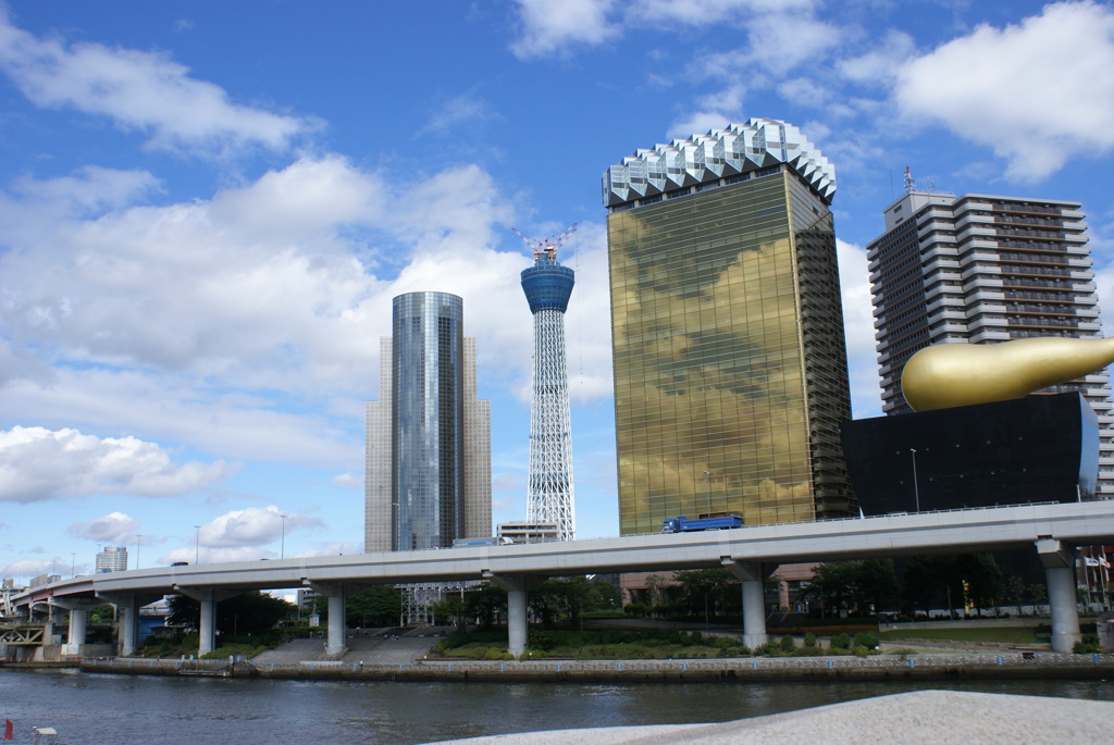 建設中のスカイツリー