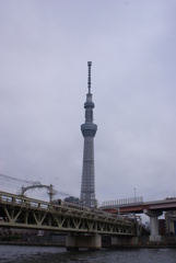 東武電車とスカイツリー