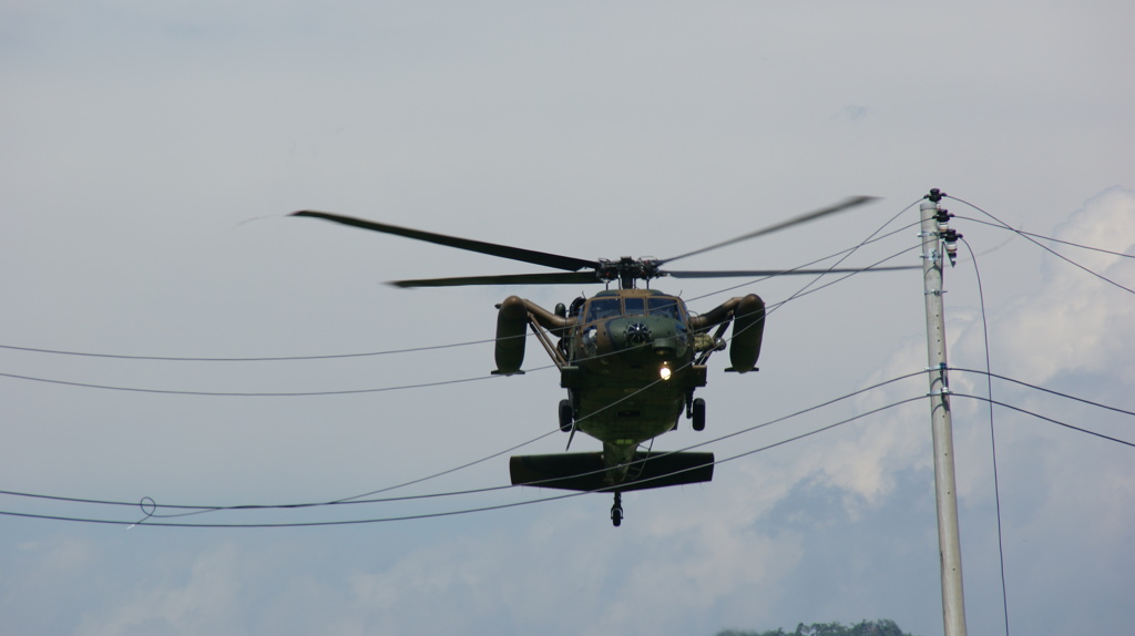 自衛隊のヘリコプター２