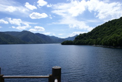 ボートハウスからの中禅寺湖の眺め