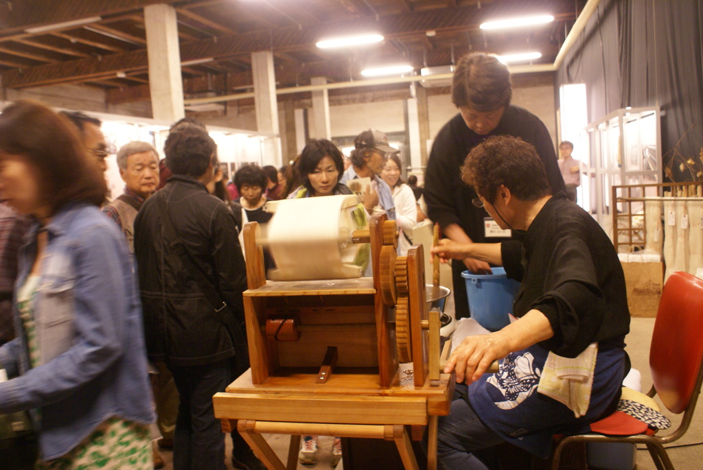 手作業での製糸