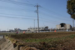 石橋中学遠景
