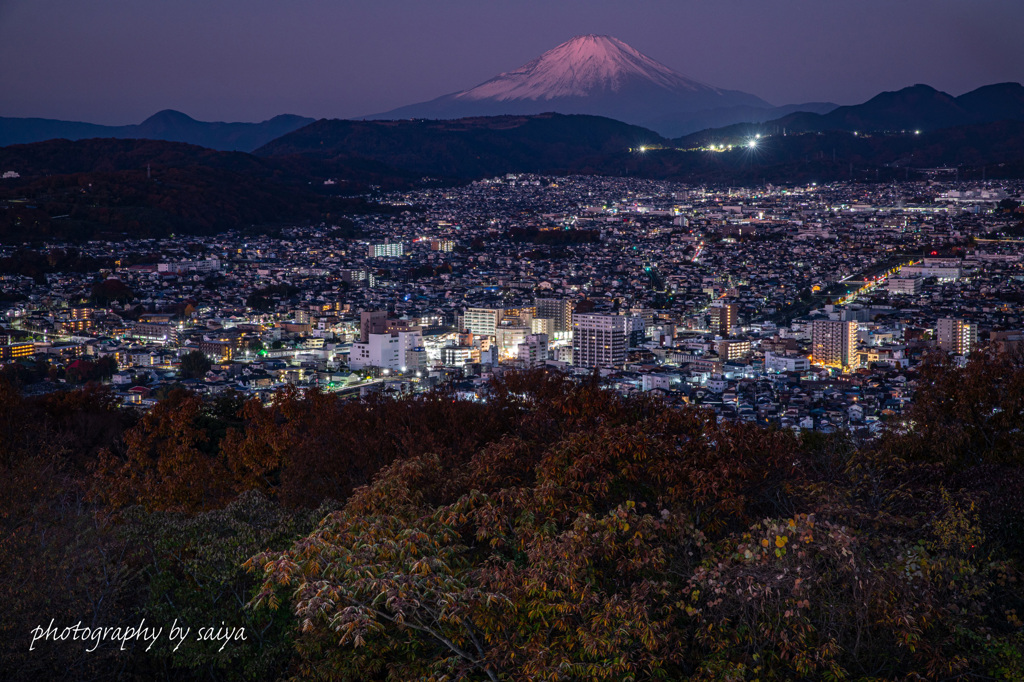 晩秋の夜明け頃
