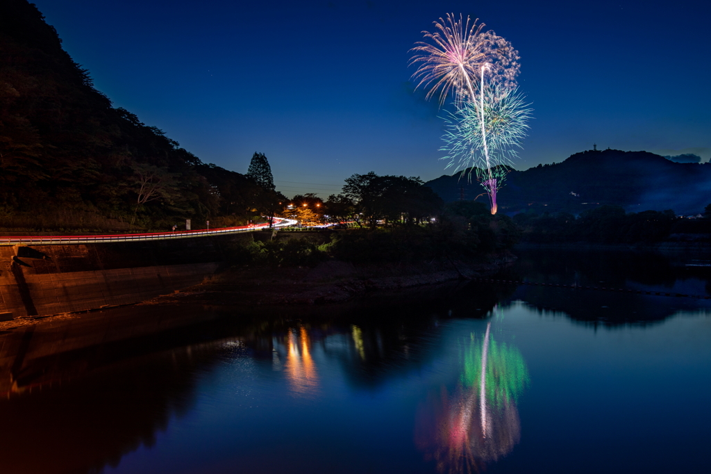 花火駅伝 津久井湖