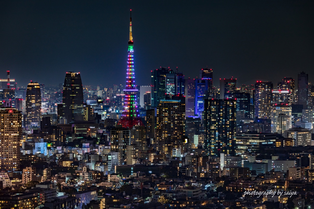 東京タワー「天皇陛下御即位 奉祝ライトアップ」