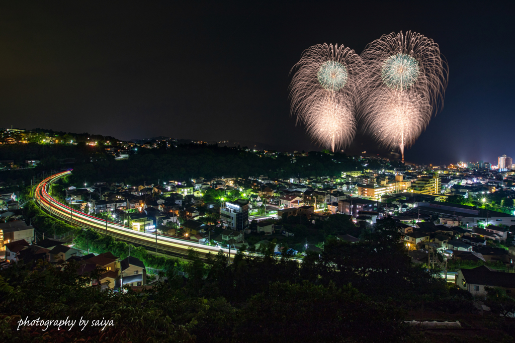 湯河原温泉海上花火4