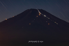 夏夜の人文字