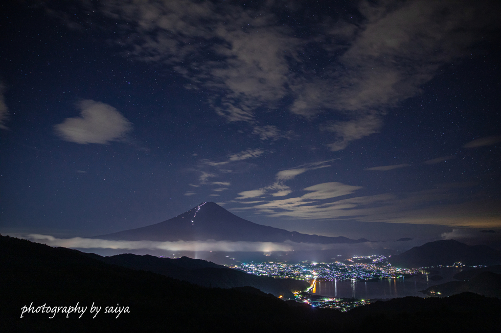 夏夜に佇む